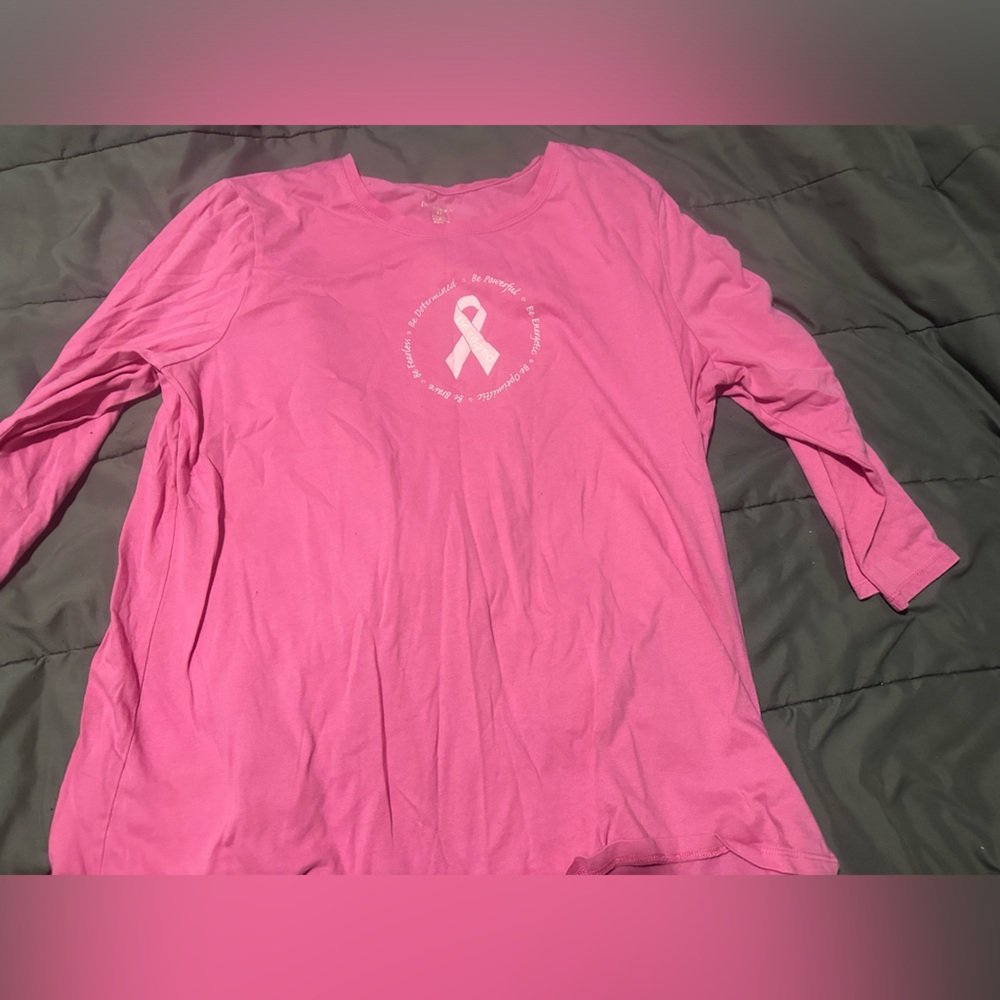 Breast Cancer 3/4 Sleeve Pink Shirt